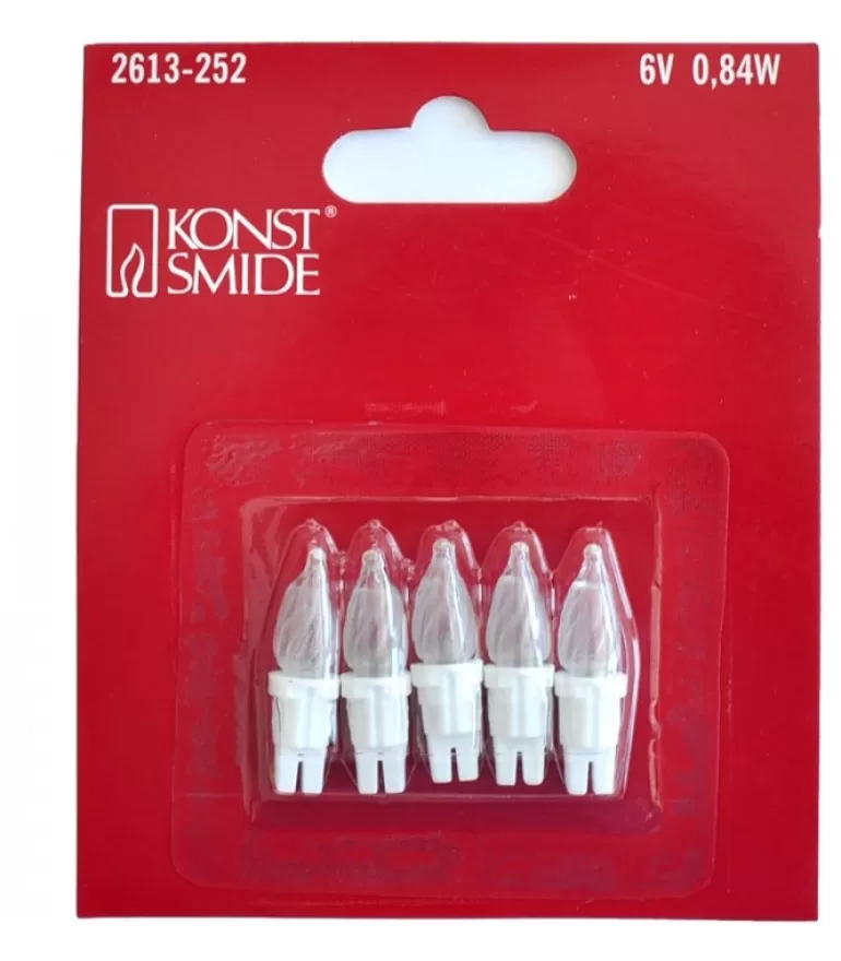 Flash Sale 5 Ampoules De Rechange Givrees 6 V, 0,84W Pour Guirlande De Noël Ampoules Guirlandes De Rechange