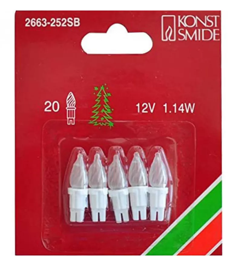Best Sale 5 Ampoules Givrees Pour Guirlande 12 V, 1,14W, 20 Lampes Ampoules Guirlandes De Rechange