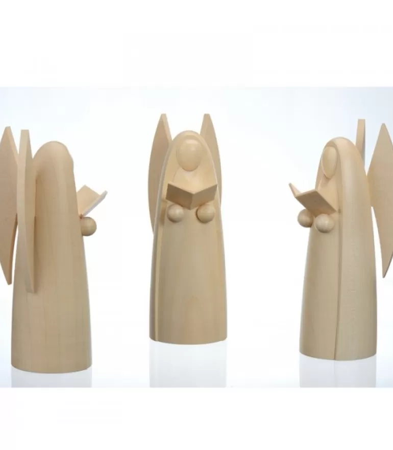 Shop 3 Anges En Bois Pour Crèche De Noël, 12 Cm Personnages De Crèche De Noël