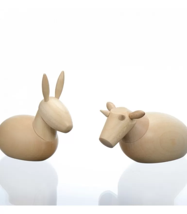 Hot Animaux Pour Crèche De Noël, L'Ane Et Le Boeuf, 8 Cm Personnages De Crèche De Noël