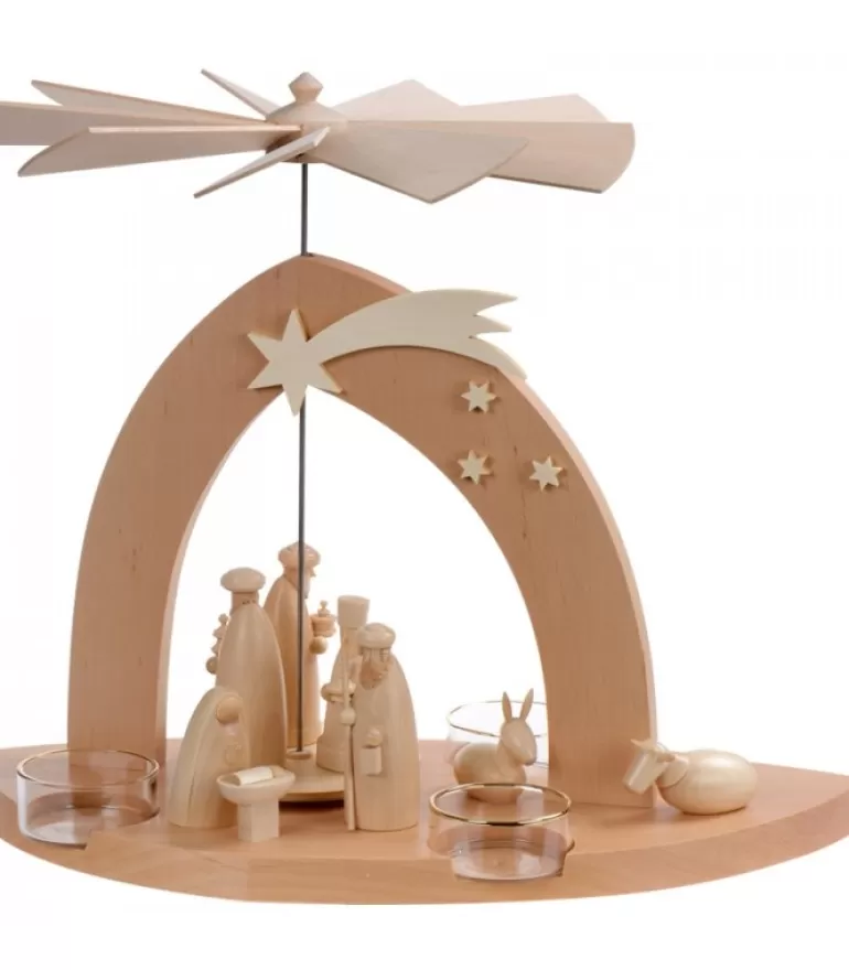 Clearance Arche Pyramide Moderne De Noël En Bois D'Aulne Pyramides De Noël Allemandes