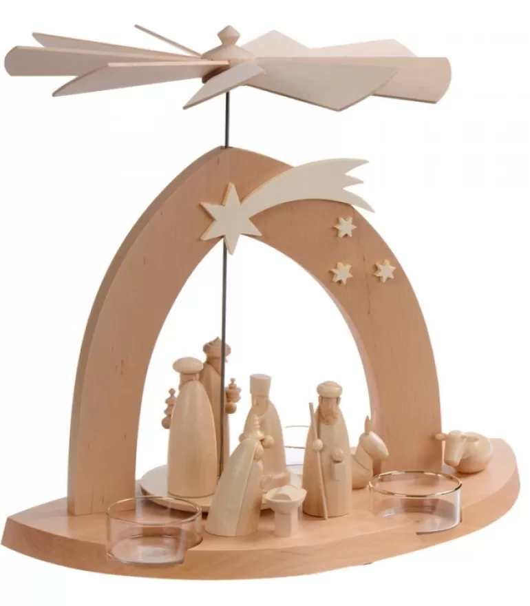 Clearance Arche Pyramide Moderne De Noël En Bois D'Aulne Pyramides De Noël Allemandes