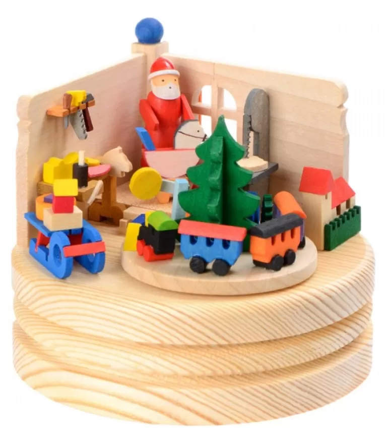 Flash Sale Boite A Musique Bois, Atelier Du Père Noël Boite A Musique Noël