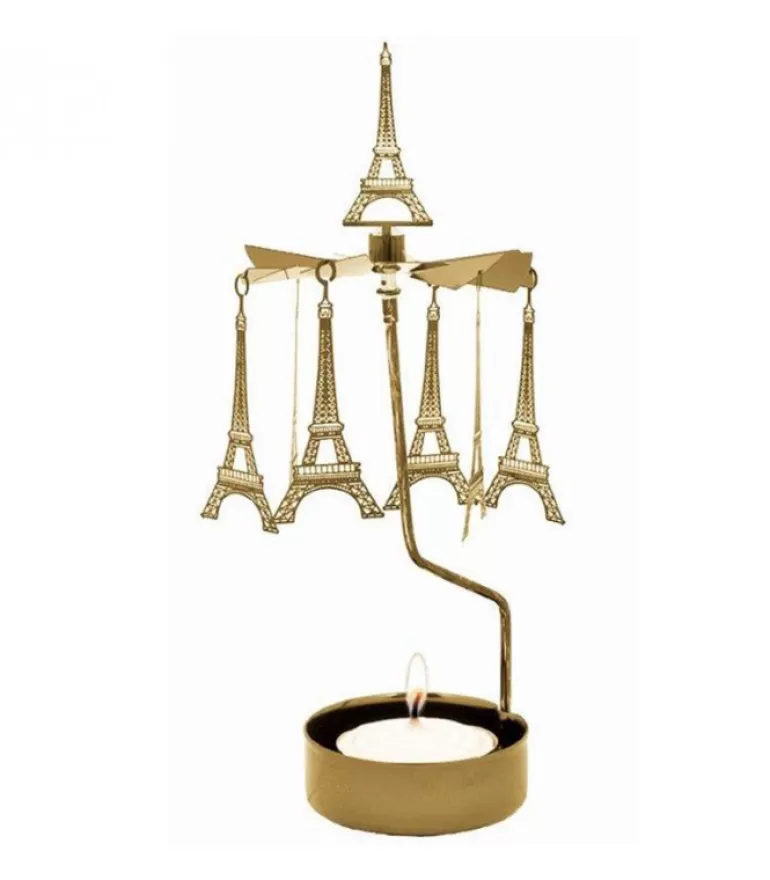 Sale Bougeoir Carrousel Tour Eiffel Dore Bougeoirs Carrousels Photophore De Noël
