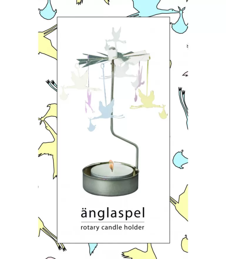 Best Bougeoir Carrousel Vol De Cigognes Apportant Un Bebe Bougeoirs Carrousels Photophore De Noël