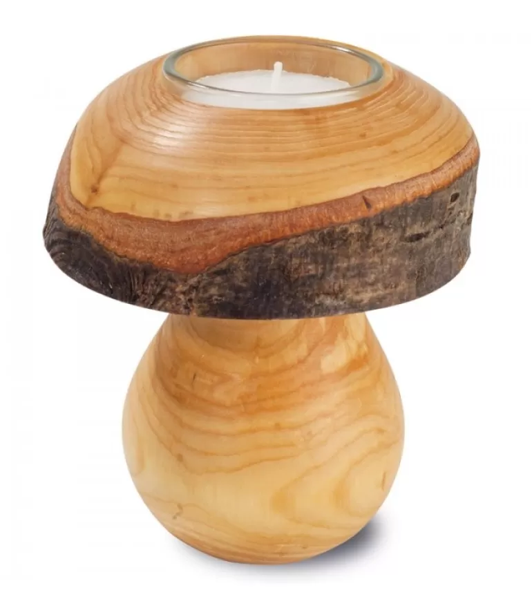 Store Bougeoir En Bois, Champignon 12 Cm Bougeoirs En Bois
