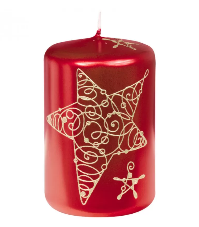 Flash Sale Bougie Décorative De Noël Avec Etoile, 9 Cm Bougies Décoratives