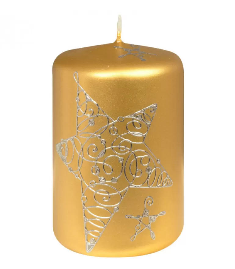 Flash Sale Bougie Décorative De Noël Avec Etoile, 9 Cm Bougies Décoratives
