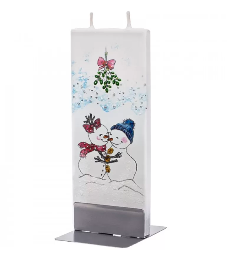 Fashion Bougie De Noël Couple Bonhomme De Neige Bougies Décoratives