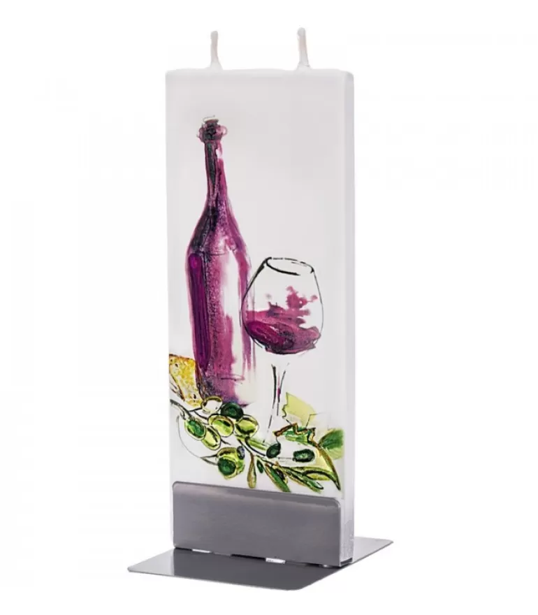Flash Sale Bougie Design Bouteille Vin Rouge Et Verre Bougies Décoratives