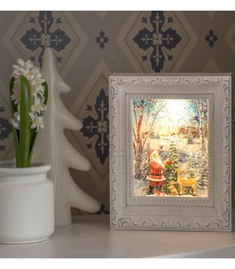 cadre_photo_lumineux_pre_nol_avec_animaux_2.webp Outlet Cadre Photo Lumineux Père Noël Avec Animaux Lanternes De Noël À Neige