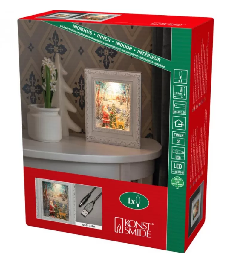 cadre_photo_lumineux_pre_nol_avec_animaux_3.webp Outlet Cadre Photo Lumineux Père Noël Avec Animaux Lanternes De Noël À Neige