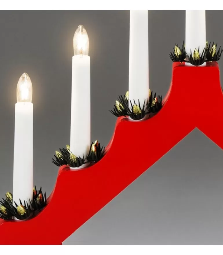 Sale Chandelier De Noël Rouge À 7 Branches Chandeliers De Noël À 7 Branches