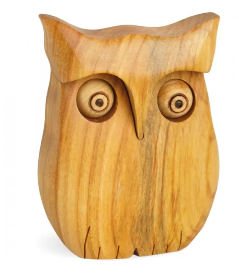 Fashion Chouette En Bois Poli, 9 Cm Chouettes Et Hiboux En Bois