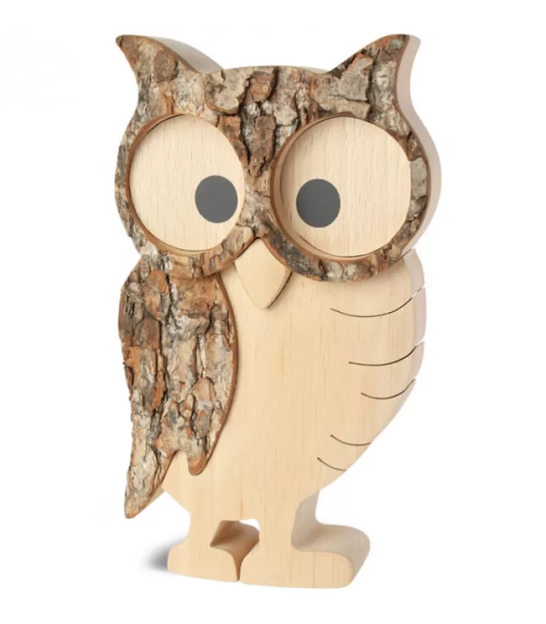 Clearance Chouette Hulotte En Bois, 14 Cm Chouettes Et Hiboux En Bois
