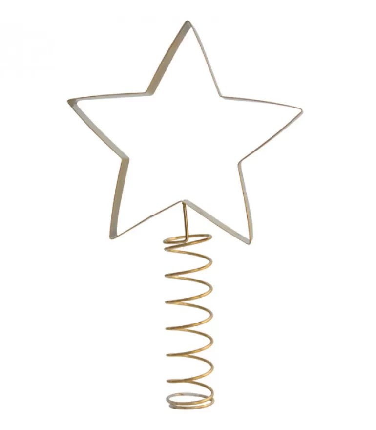 Sale Cimier De Sapin Etoile Dore Déco De Noël Scandinave