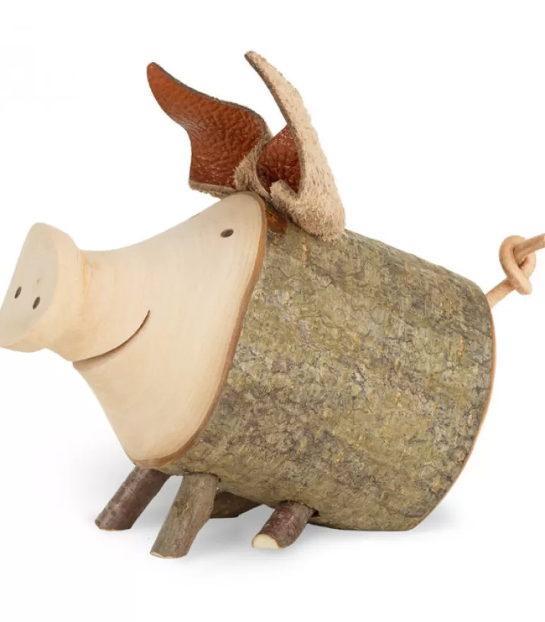 Shop Cochon En Bois Assis, 7 Cm Animaux En Bois