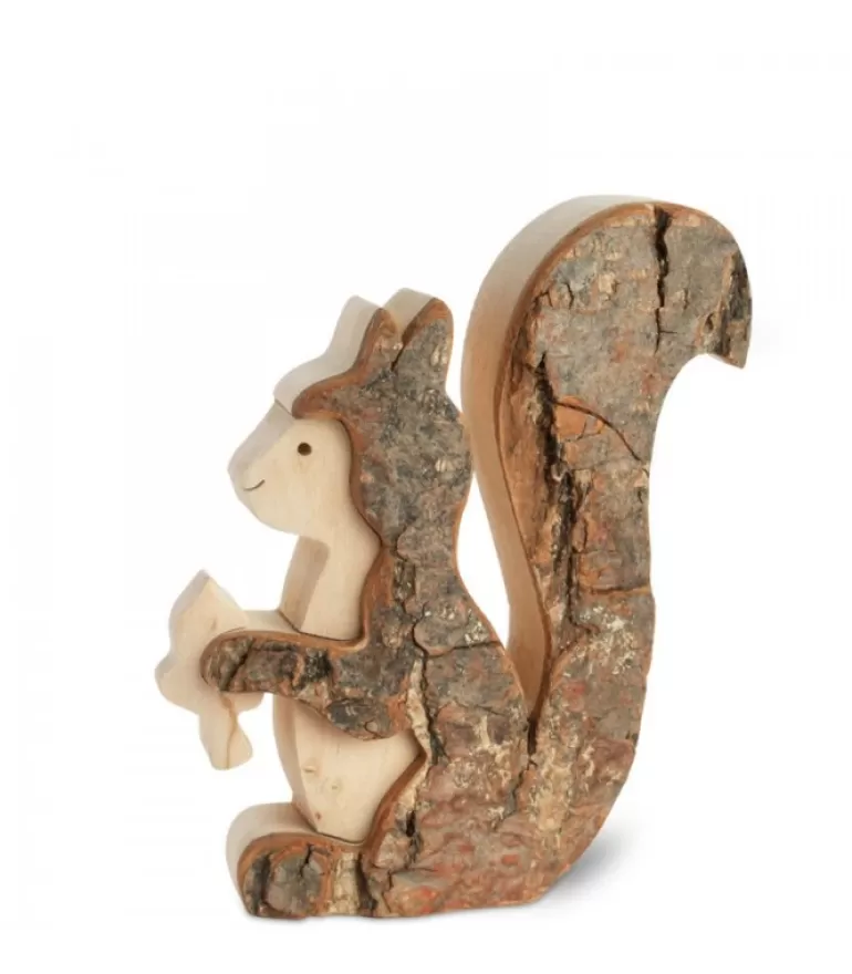 Best Sale Ecureuil En Bois 10 Cm Animaux En Bois