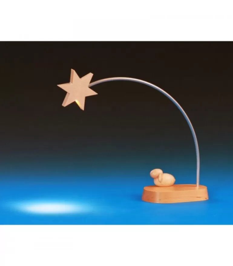 Cheap Etoile De Noël Electrique A Led Sur Socle, 21 Cm Crèche De Noël Moderne