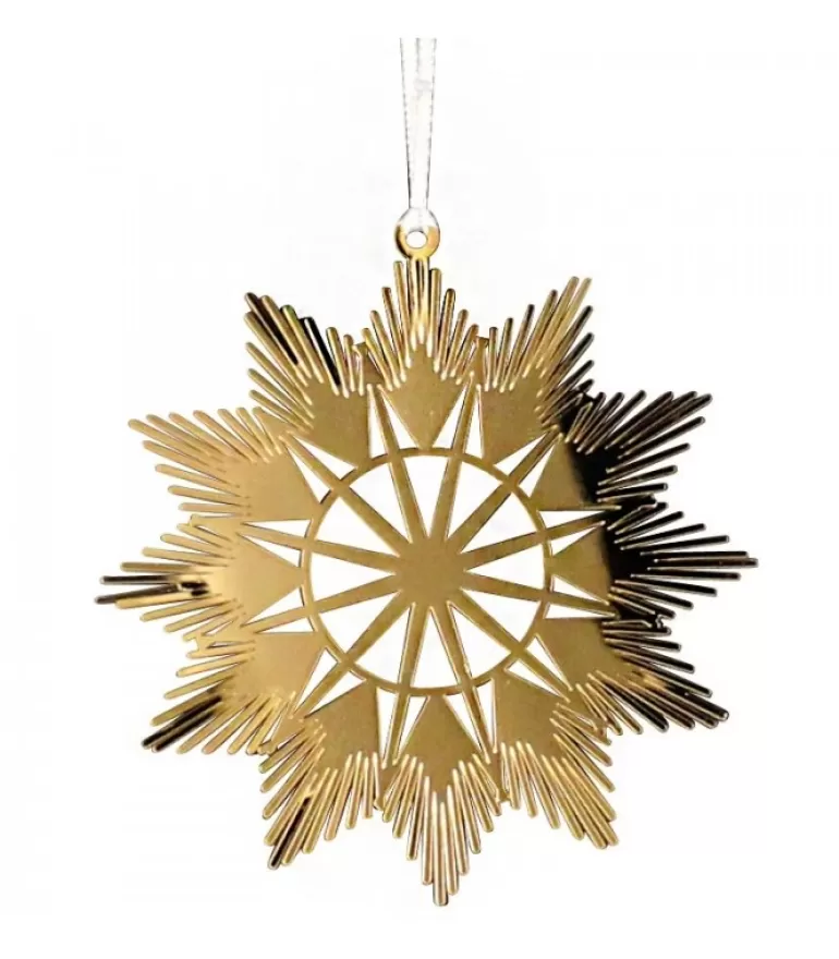 Best Sale Etoile Design En Metal Dore A Accrocher Déco De Noël Scandinave