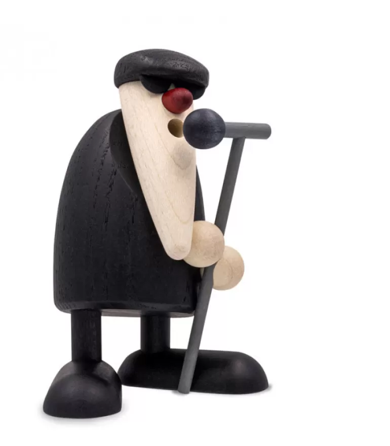 Best Figurine Jazz, Chanteur Devant Un Micro Père Noël En Bois