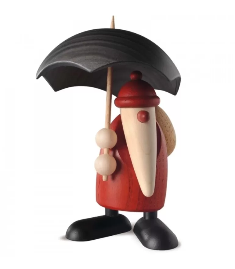 Clearance Figurine Père Noël Sous Parapluie Père Noël En Bois