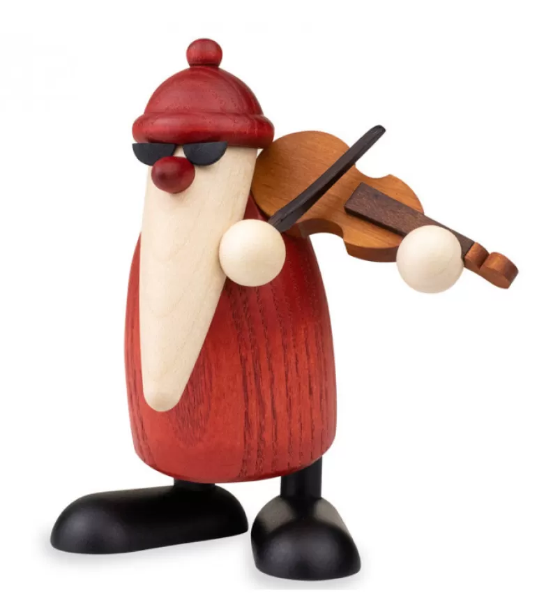 Hot Figurine Père Noël Violoniste Père Noël En Bois