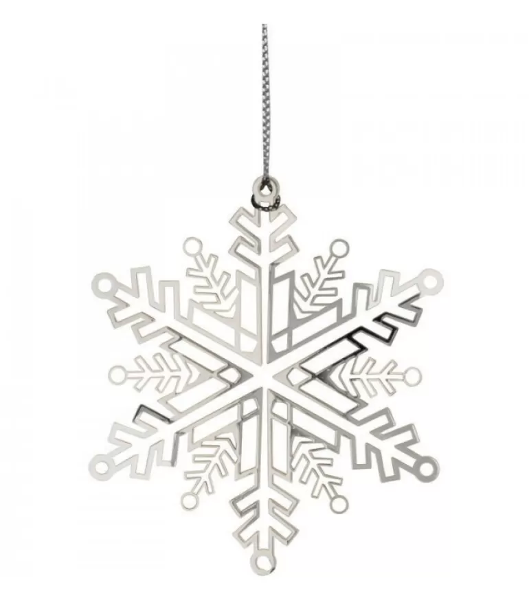 Cheap Flocon De Neige Design En Metal Couleur Argent A Accrocher Déco De Noël Scandinave