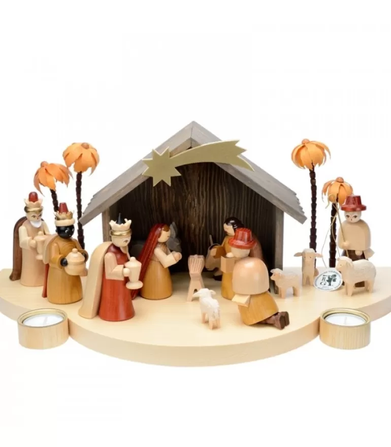 Best Grande Crèche De Noël En Bois Avec Personnages Crèche De Noël En Bois