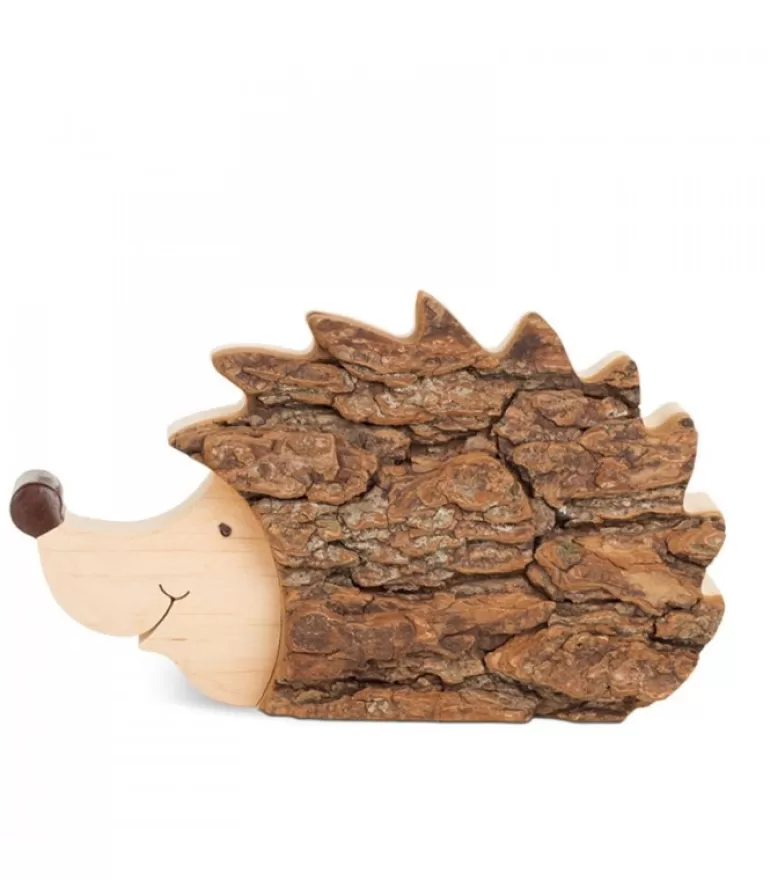 Store Herisson En Bois, 14 Cm Animaux En Bois