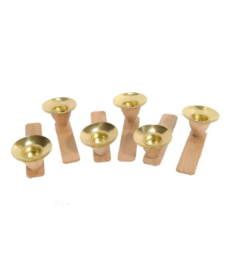 Outlet Kit De 6 Porte-Bougies Pour Pyramide A Etages Pièces De Rechanges Pour Pyramides Et Carillons