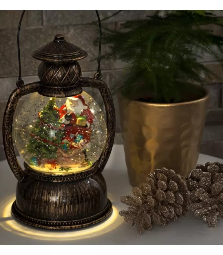 lanterne__neige_boule_a_led_pre_nol__cm_2.webp Online Lanterne À Neige Boule A Led, Père Noël, 20 Cm Lanternes De Noël À Neige