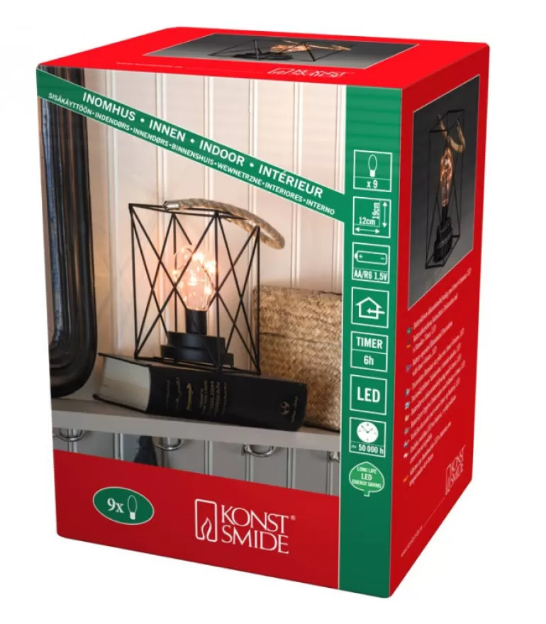 lanterne_lumineuse_a_led_en_metal_carree__cm_4.webp Discount Lanterne Lumineuse A Led En Metal, Carree, 19 Cm Guirlande Lumineuse Intérieure À Led