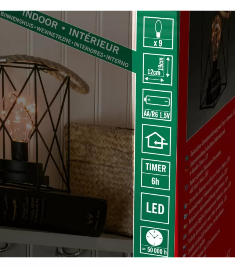 lanterne_lumineuse_a_led_en_metal_carree__cm_5.webp Discount Lanterne Lumineuse A Led En Metal, Carree, 19 Cm Guirlande Lumineuse Intérieure À Led