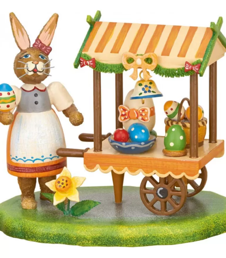 Outlet Lapin De Paques En Bois Vendeuse D'Oeufs Lapins En Bois De Paques