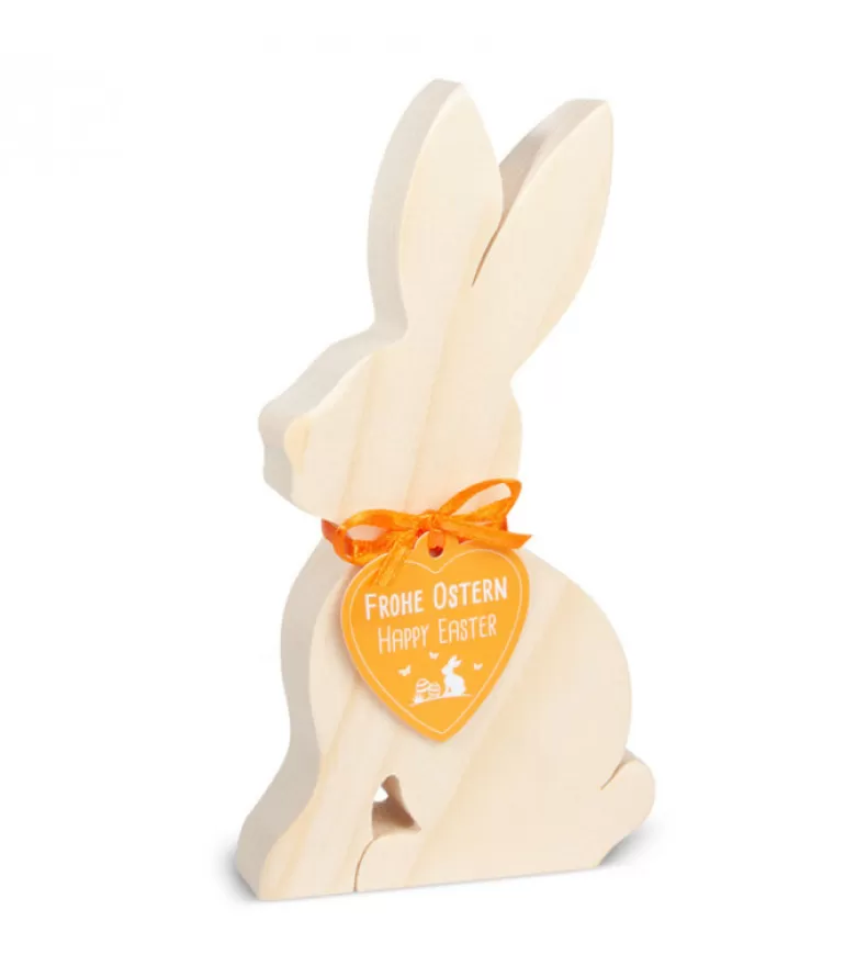 Best Sale Lapin En Bois Naturel, 15 Cm Lapins En Bois De Paques