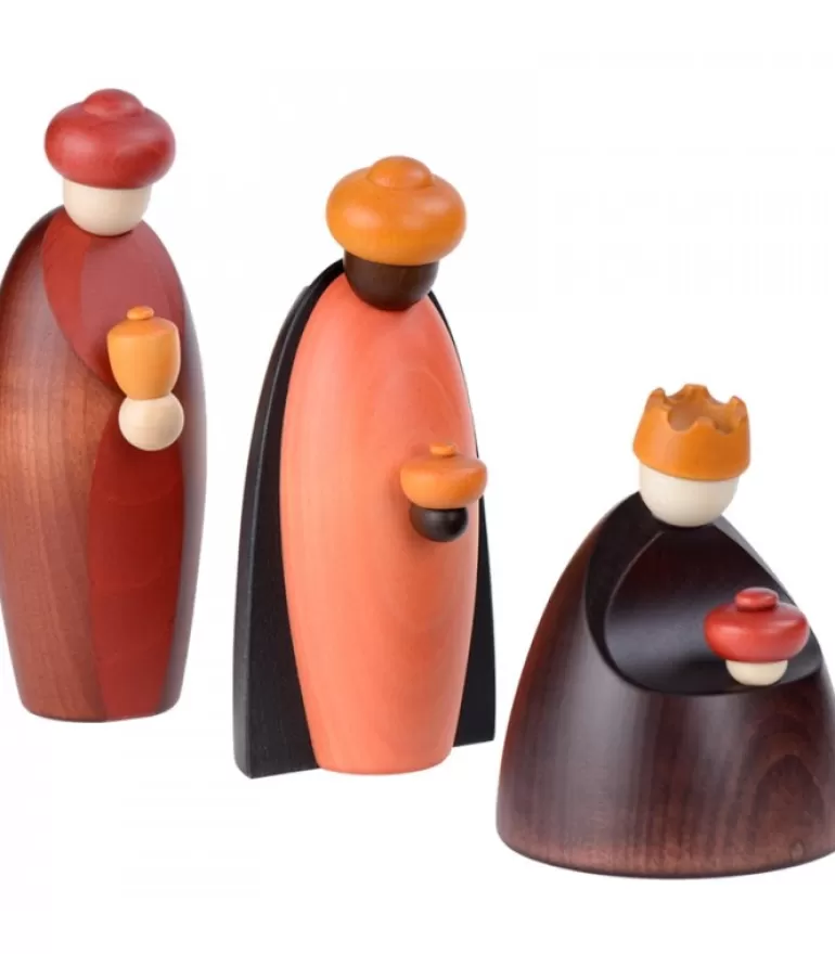 Hot Les Trois Rois Mages Et Leurs Offrandes, 12 Cm Personnages De Crèche De Noël
