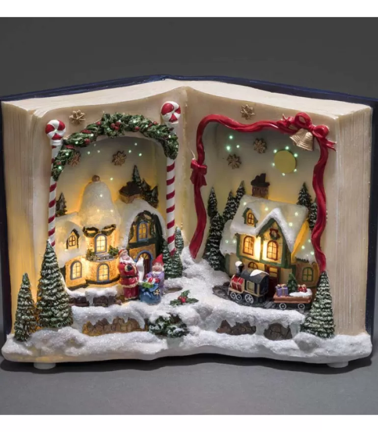 Store Livre De Noël Musical Lumineux Lanternes De Noël À Neige