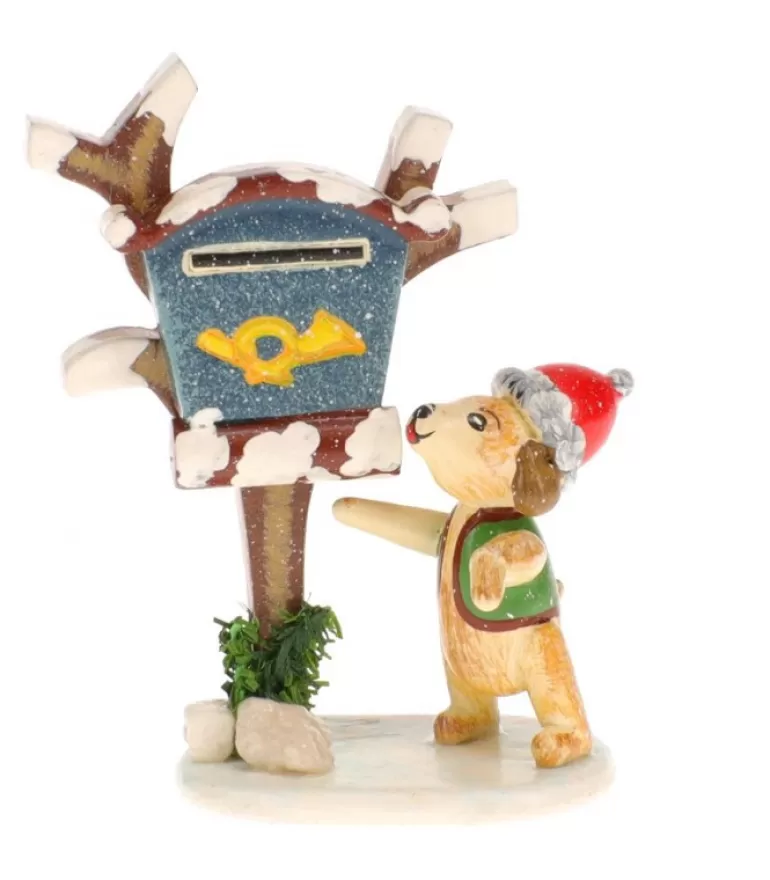 Online Livreur De Journaux, Chien - Village De Noël Miniature Village De Noël Miniature