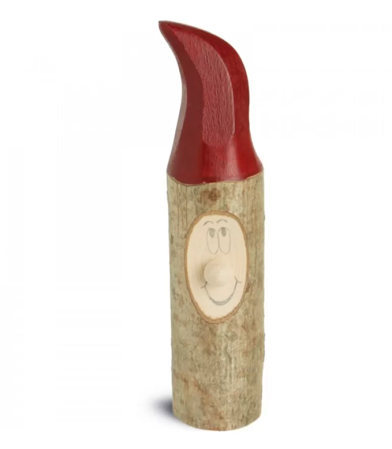Cheap Lutin En Bois Père Noël Avec Bonnet Rouge Peint, 13 Cm Père Noël En Bois