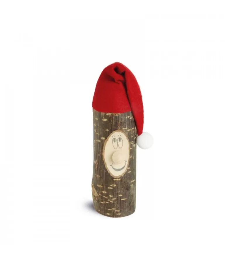 Store Lutin Père Noël En Bois Avec Bonnet Rouge, 8 Cm Père Noël En Bois