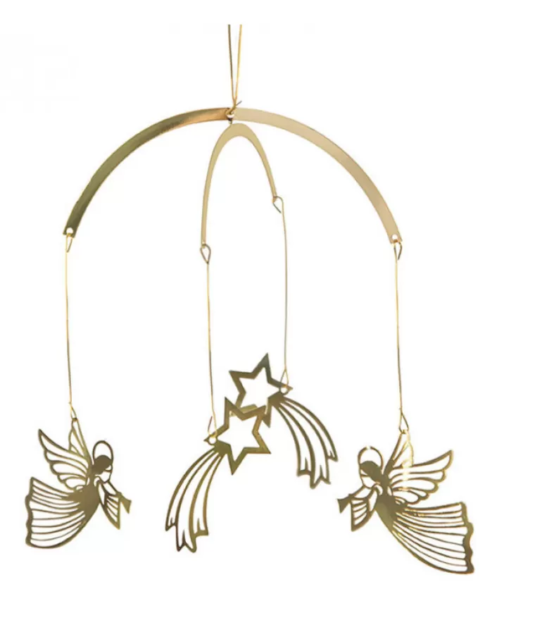 Cheap Mobile De Noël A Suspendre, Anges Dores Volants Et Etoiles Déco De Noël Scandinave