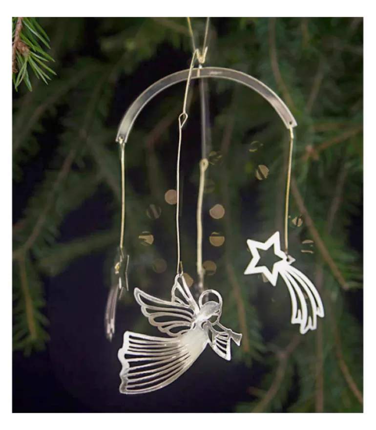 Cheap Mobile De Noël A Suspendre, Anges Dores Volants Et Etoiles Déco De Noël Scandinave