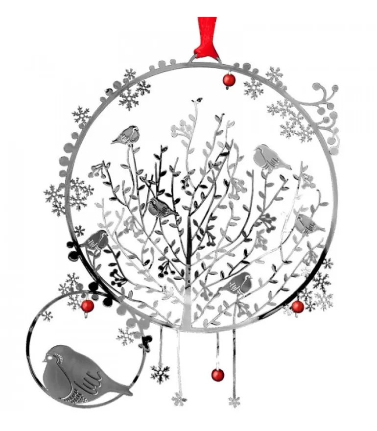 Best Sale Oiseaux En Metal Argente A Suspendre Déco De Noël Scandinave