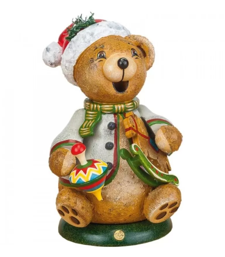 Discount Ourson Brule-Encens Avec Cheval De Bois Et Toupie Bonhommes Fumeurs D'Encens Allemand