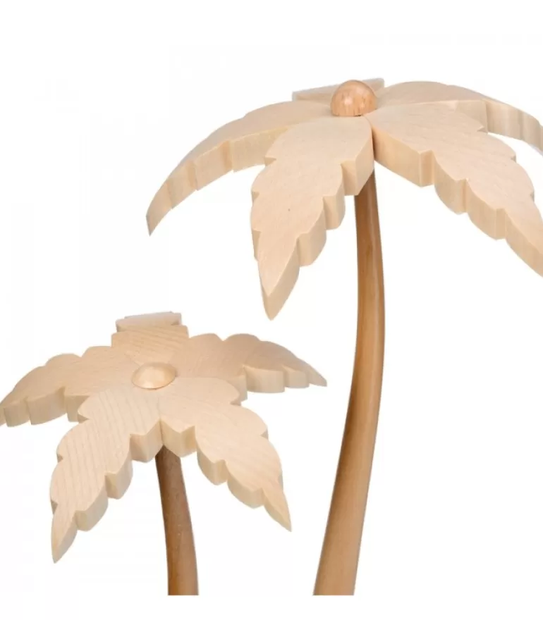 Outlet 2 Palmiers En Bois Pour Décoration Crèche De Noël Crèche De Noël En Bois
