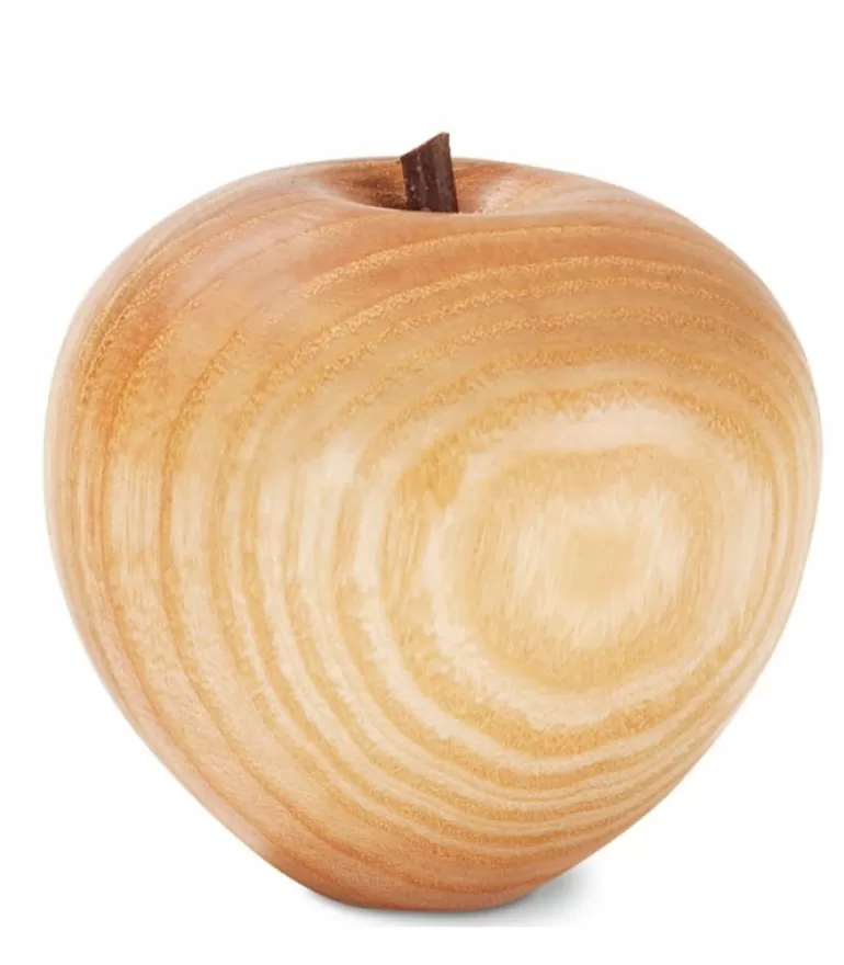 Fashion Pomme En Bois Poli, 6,5 Cm Objet Déco Bois