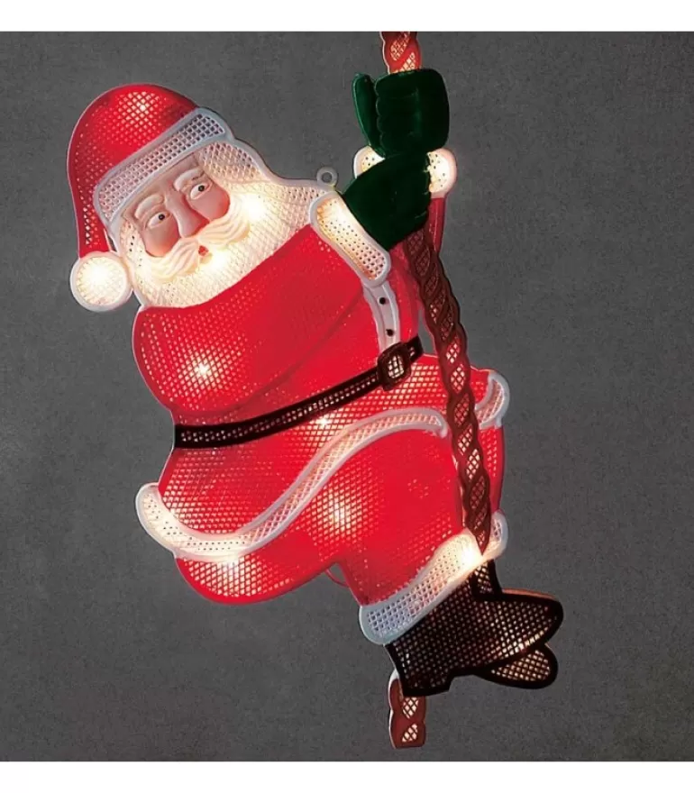 Flash Sale Père Noël Lumineux Grimpeur Sur Une Corde Père Noël Lumineux