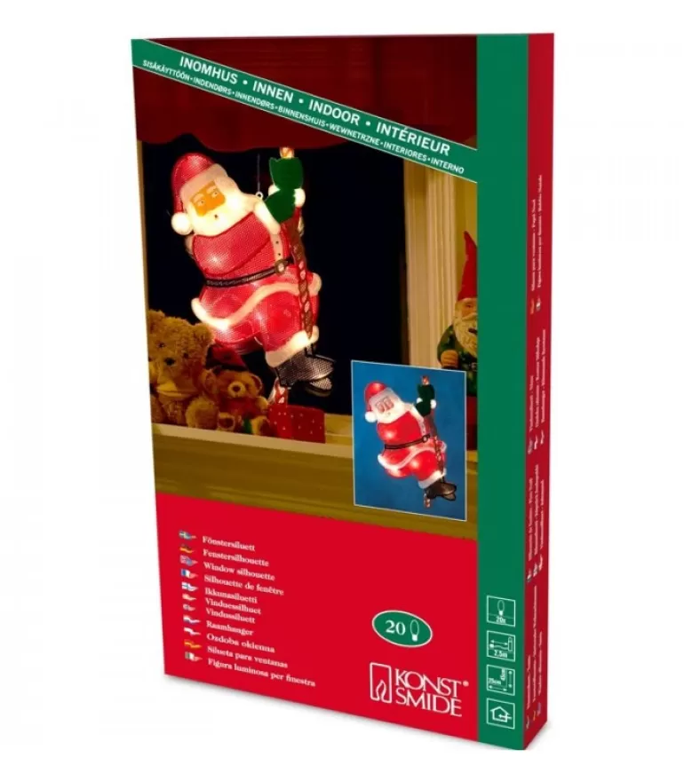 Flash Sale Père Noël Lumineux Grimpeur Sur Une Corde Père Noël Lumineux