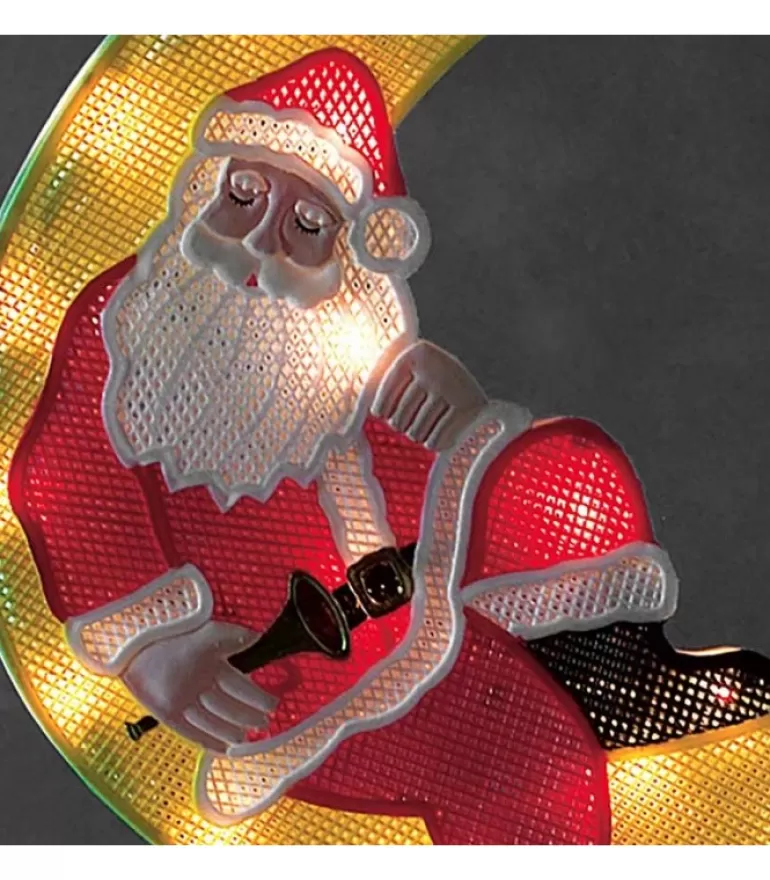 Hot Père Noël Lumineux Sur La Lune Père Noël Lumineux